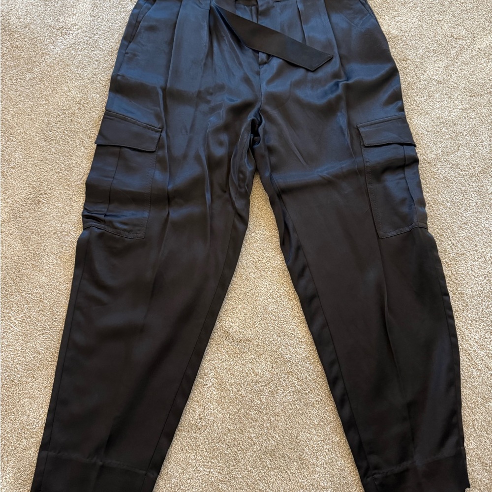 Banana Republic Satin Cargo Pants